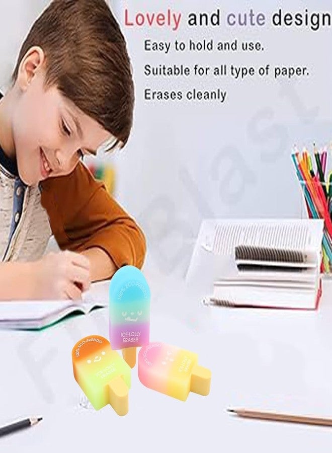 YONIMI Eco Ice Lolly Erasers - Fun for Kids, Friendly for Earth | Kids' Favorite! 100% Eco-Friendly Ice Lolly Erasers by | Fun, Cute, and Planet Friendly (3 pcs) - Image 5